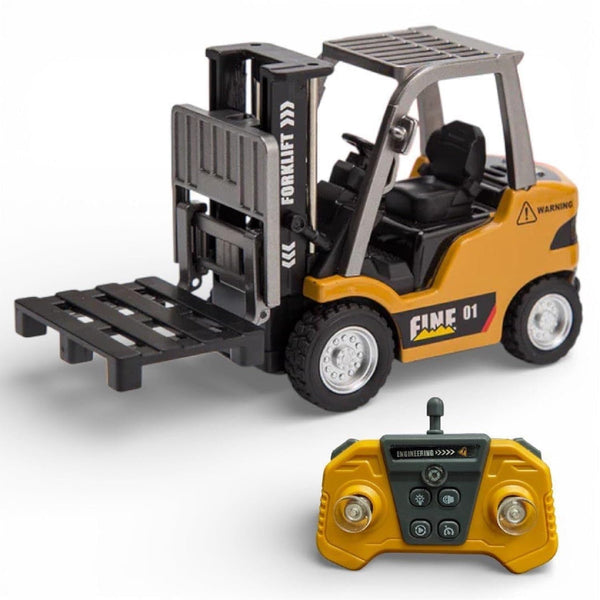 1:64 Scale Mini RC Forklift Truck 2.4GHz Alloy Engineering Vehicle - Toylivo