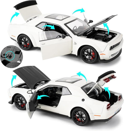 1:24 Dodge Challenger-SRT - White - image 5