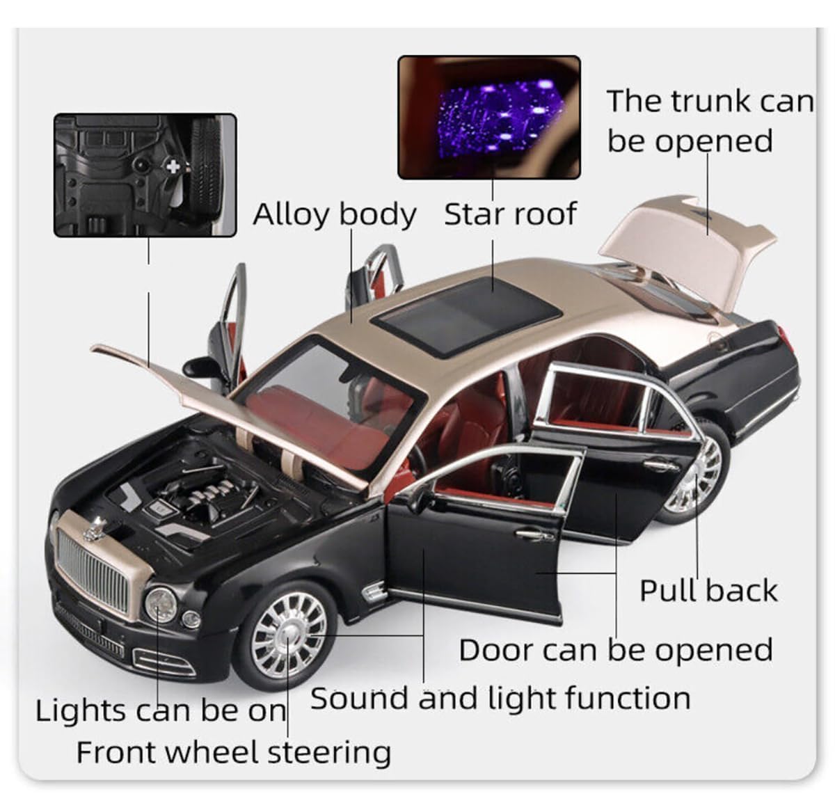 1:24 Bentlley Mulsanne - Black - image 4