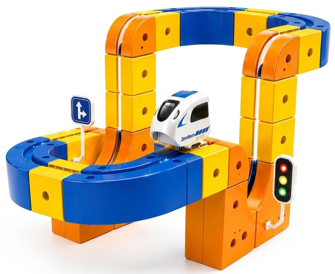 Magnetic Building Block Track Car Toy for Kids 3+ - Toylivo