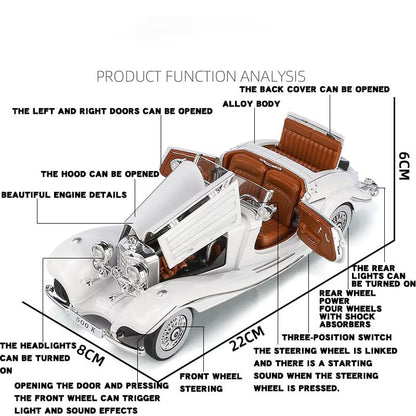 Marcedees Benz 500K-Silver 1:24 - Silver - image 4