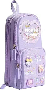 Stylish Pencil Case 6 Layer with 3 Compartments (Blue) - Toylivo
