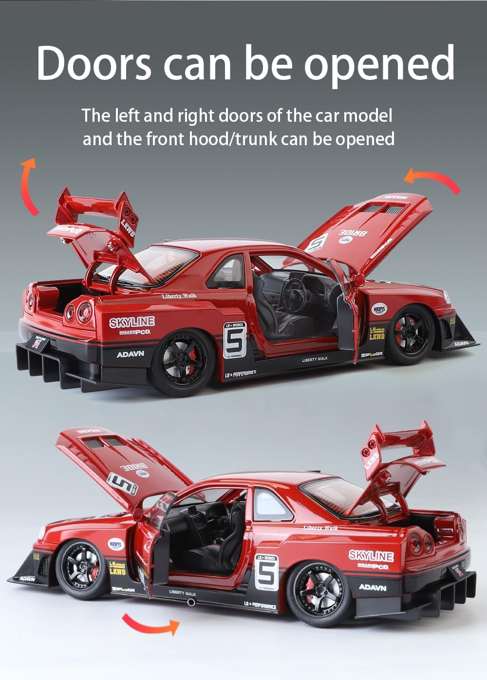 Nissan GTR Skyline S15-Multicolor 1:24 - Multicolor