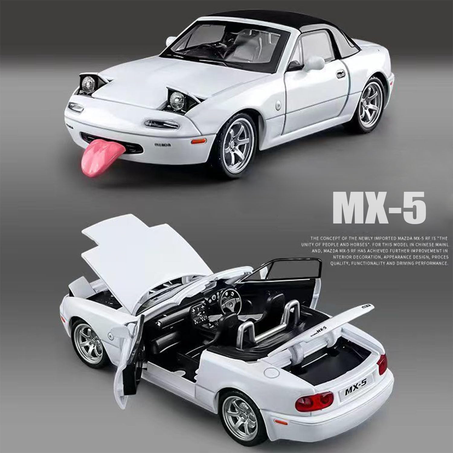 1:32 Mazda Miata MX-5-White 1:32 - White - image 6