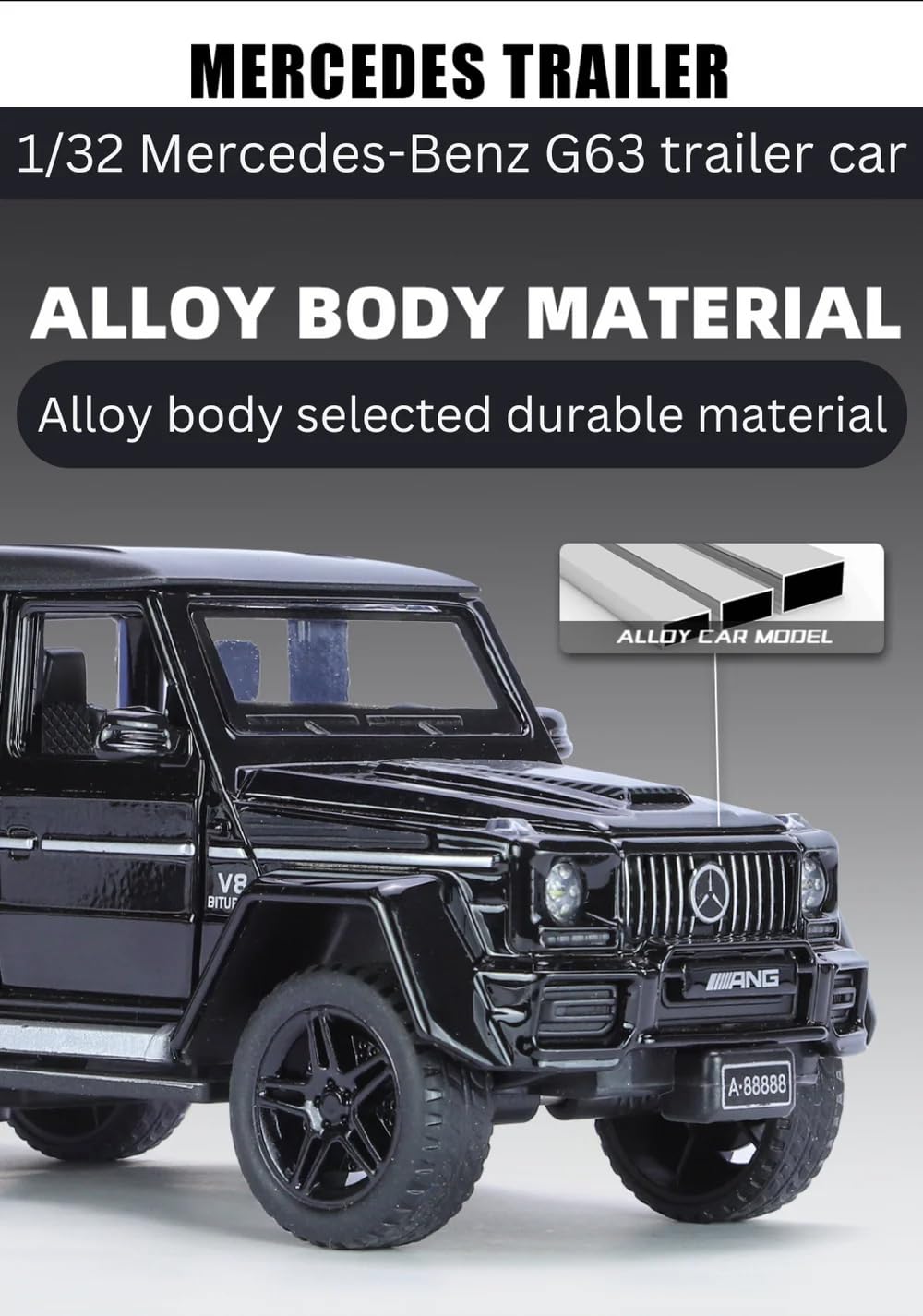 Marcedees G63 Trailer-Multicolor 1:32 - Multicolor - image 4