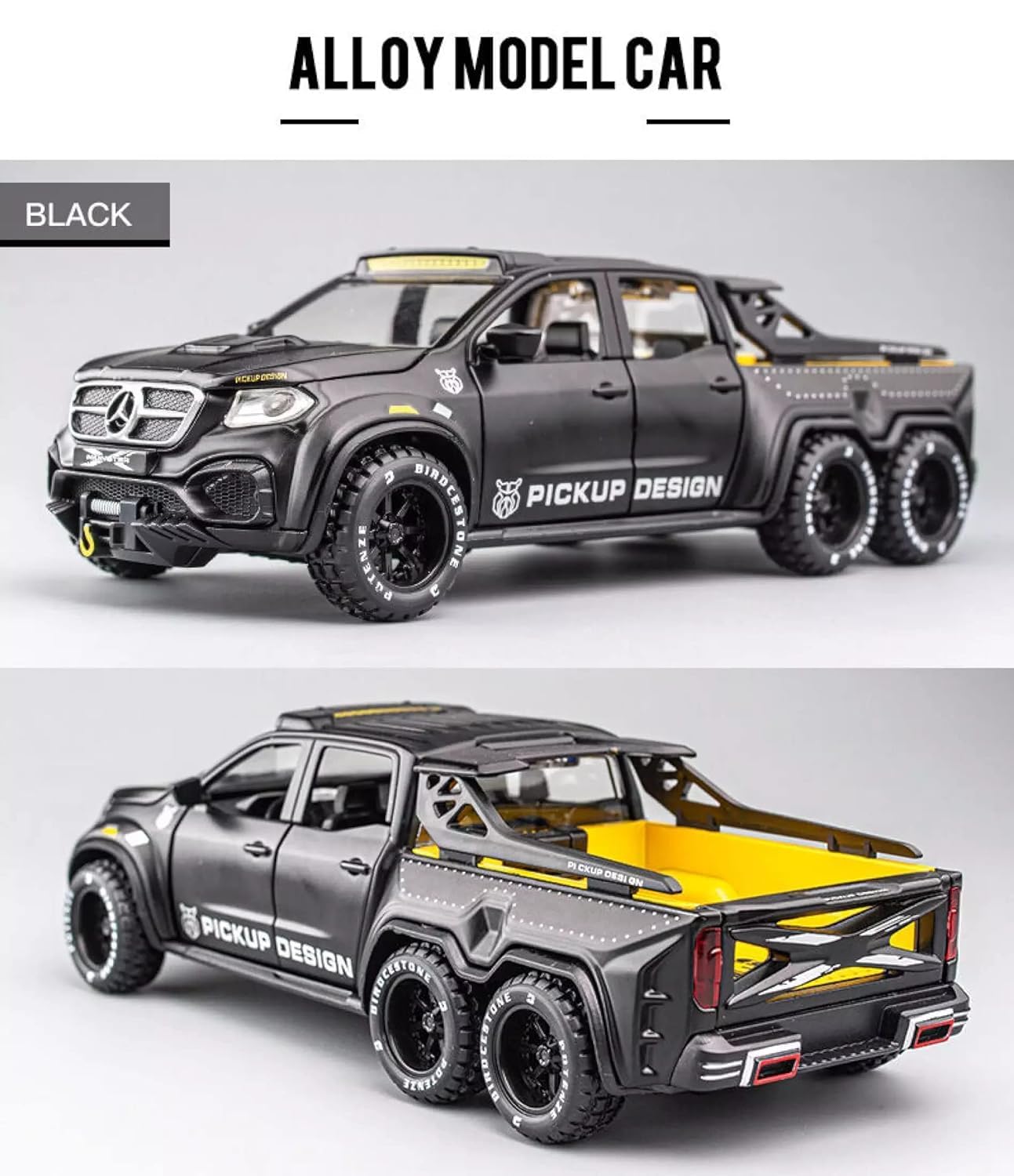 Mrcedes Benz X-Class 6 * 6 Wheel Alloy Pickup - Black