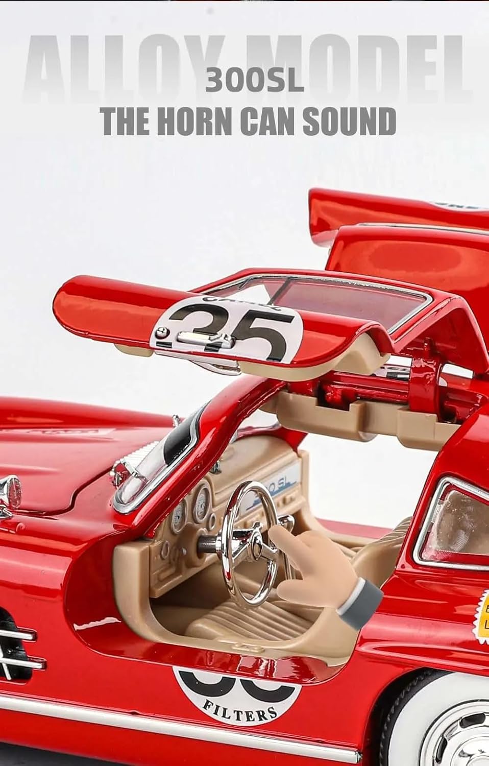 1:24 Mercedees-Benz 300SL Modified - Red - image 2
