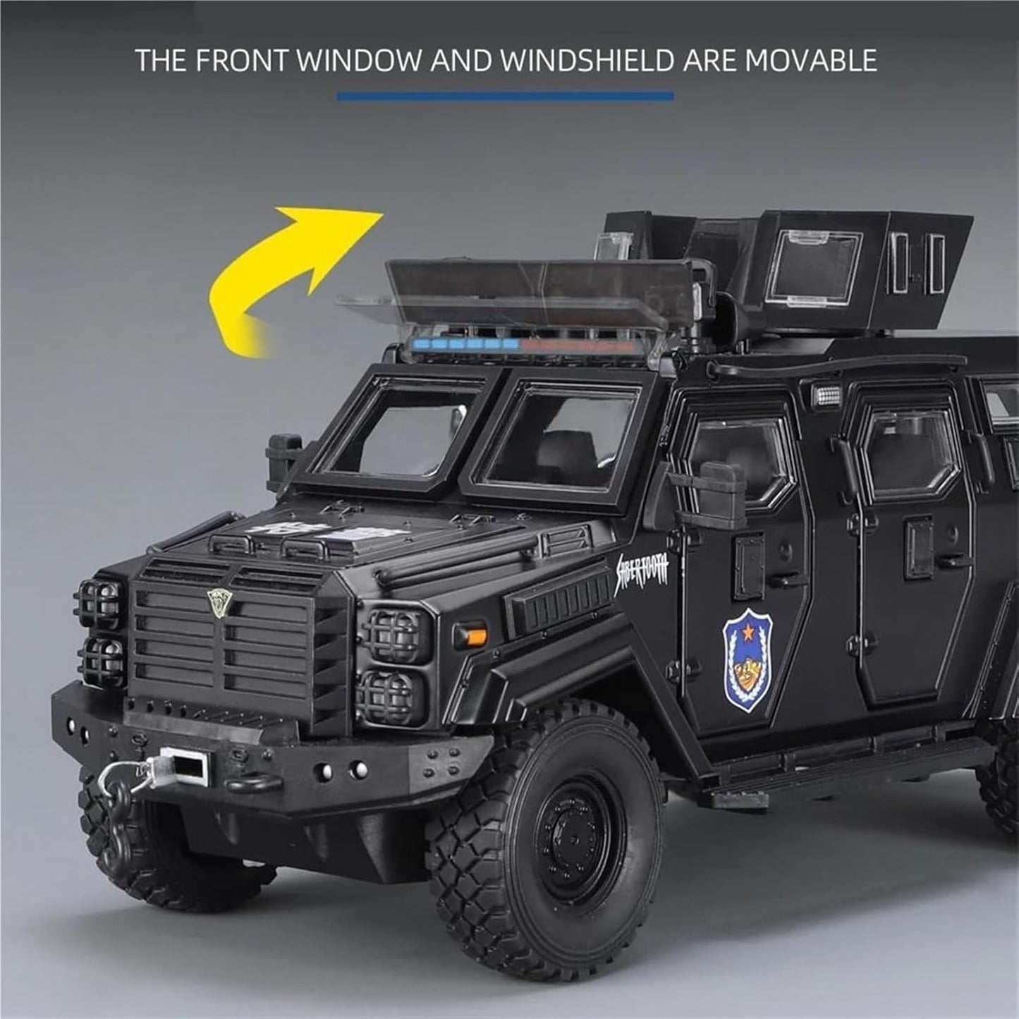1:24 Ford F550 Modified Police-Black - Black - image 3