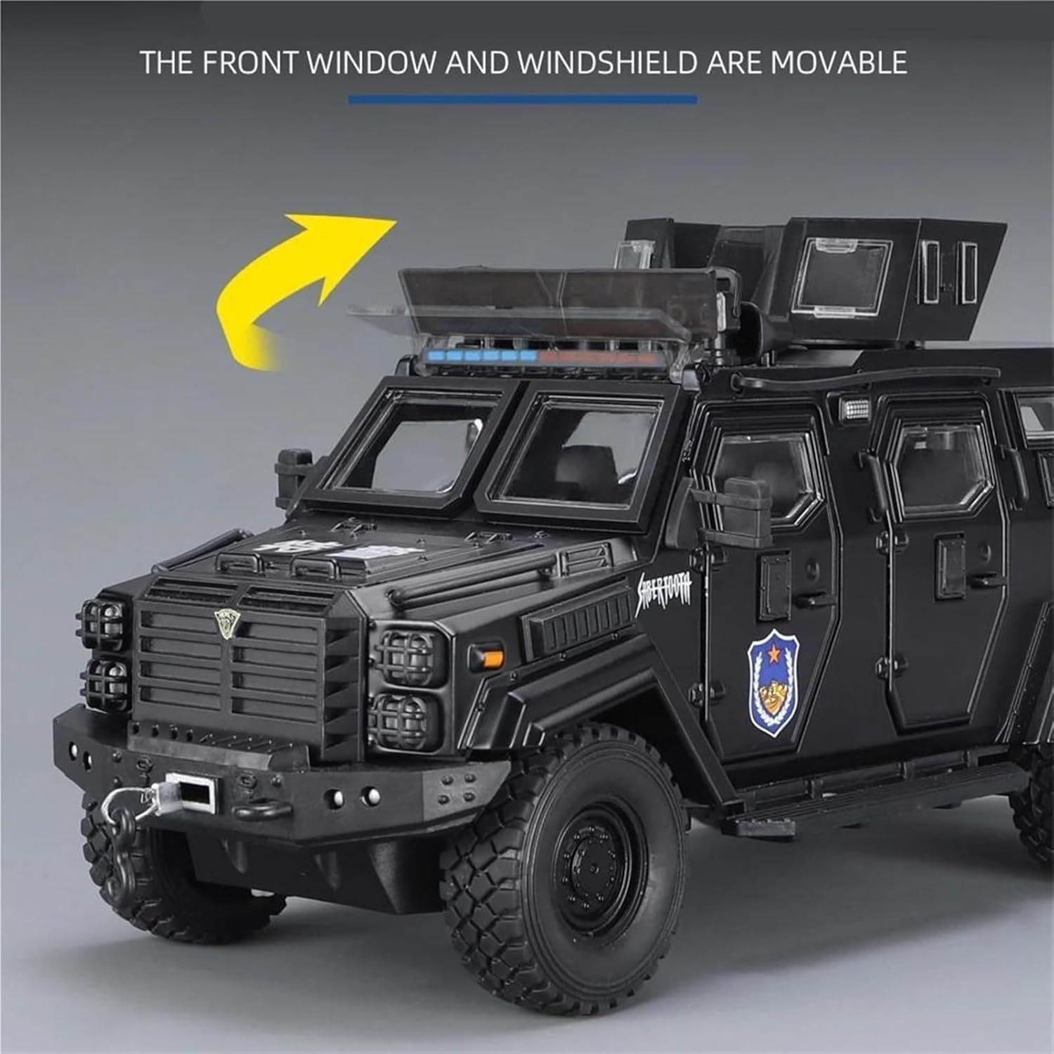1:24 Ford F550 Modified Police-Black - Black - image 3