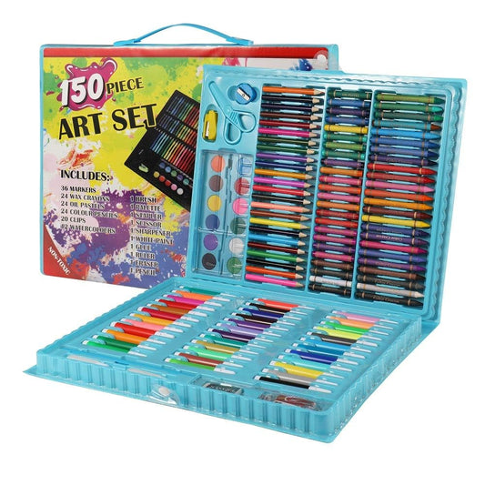 150 Pieces Deluxe Art Supplies Kit for Kids with Portable Art Box - Toylivo