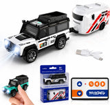 Mini RC Off-Road SUV with Travel Trailer, 2.4GHz Remote Control Car - Toylivo
