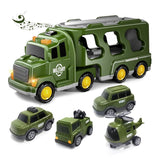 5-in-1 Friction Powered Military Truck Toy Set with Music - Toylivo