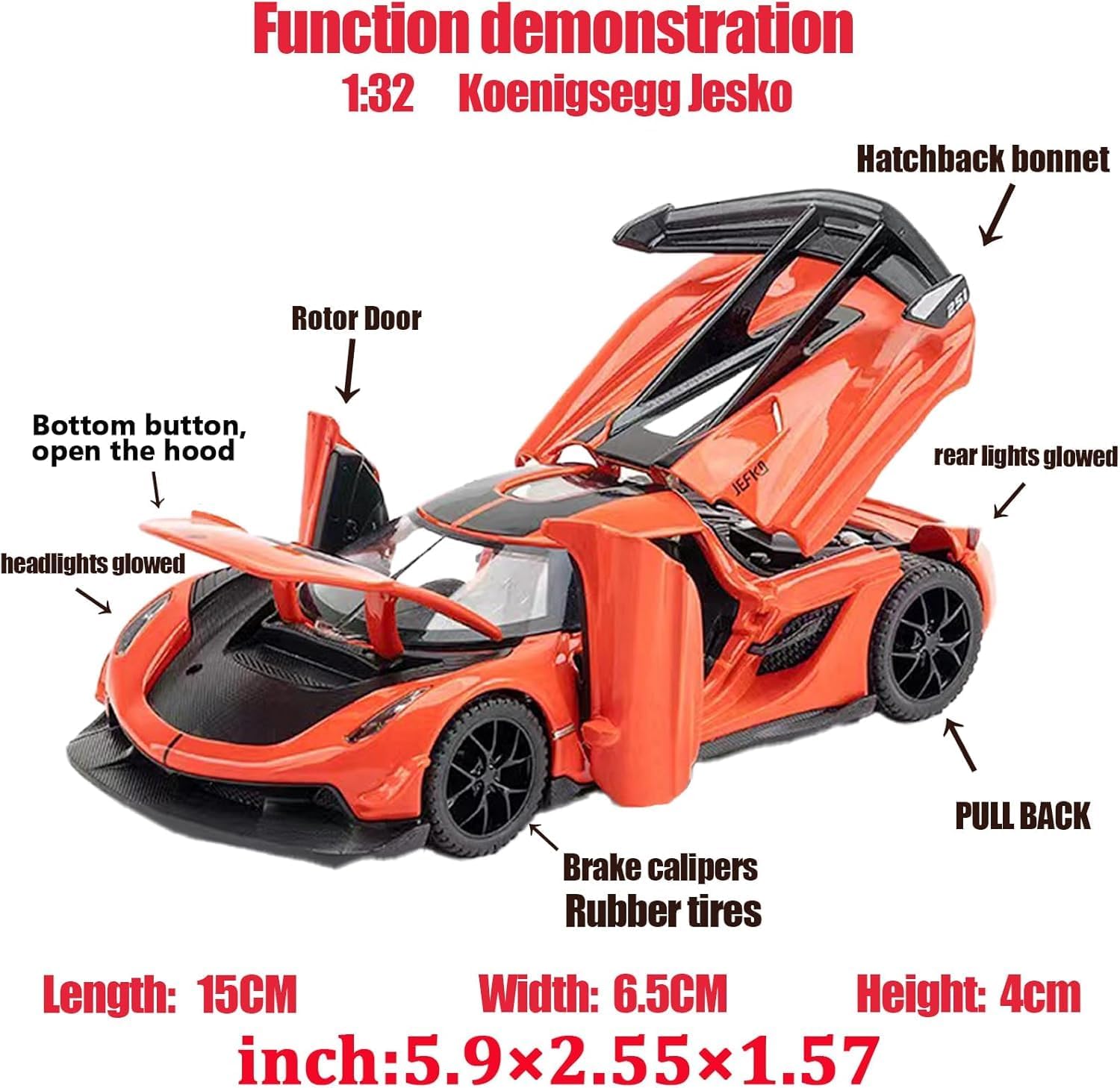 1:32 Koenigseg Model Car - Multicolor - image 2