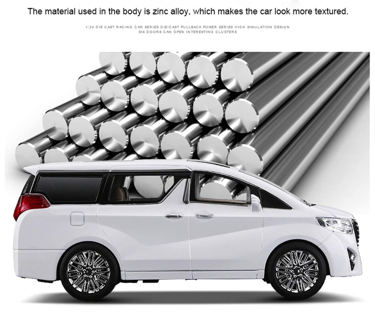 1:32 Alphard - White - image 3