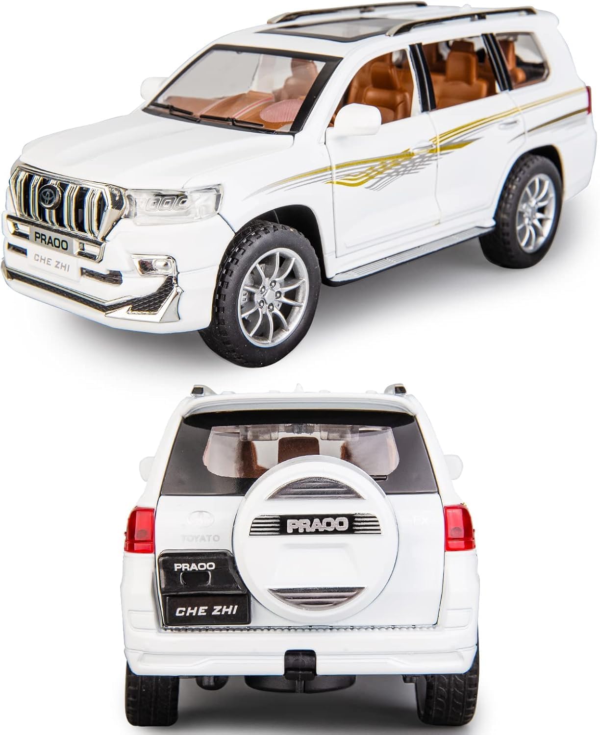 1:24 Toyota Prado - White - image 3