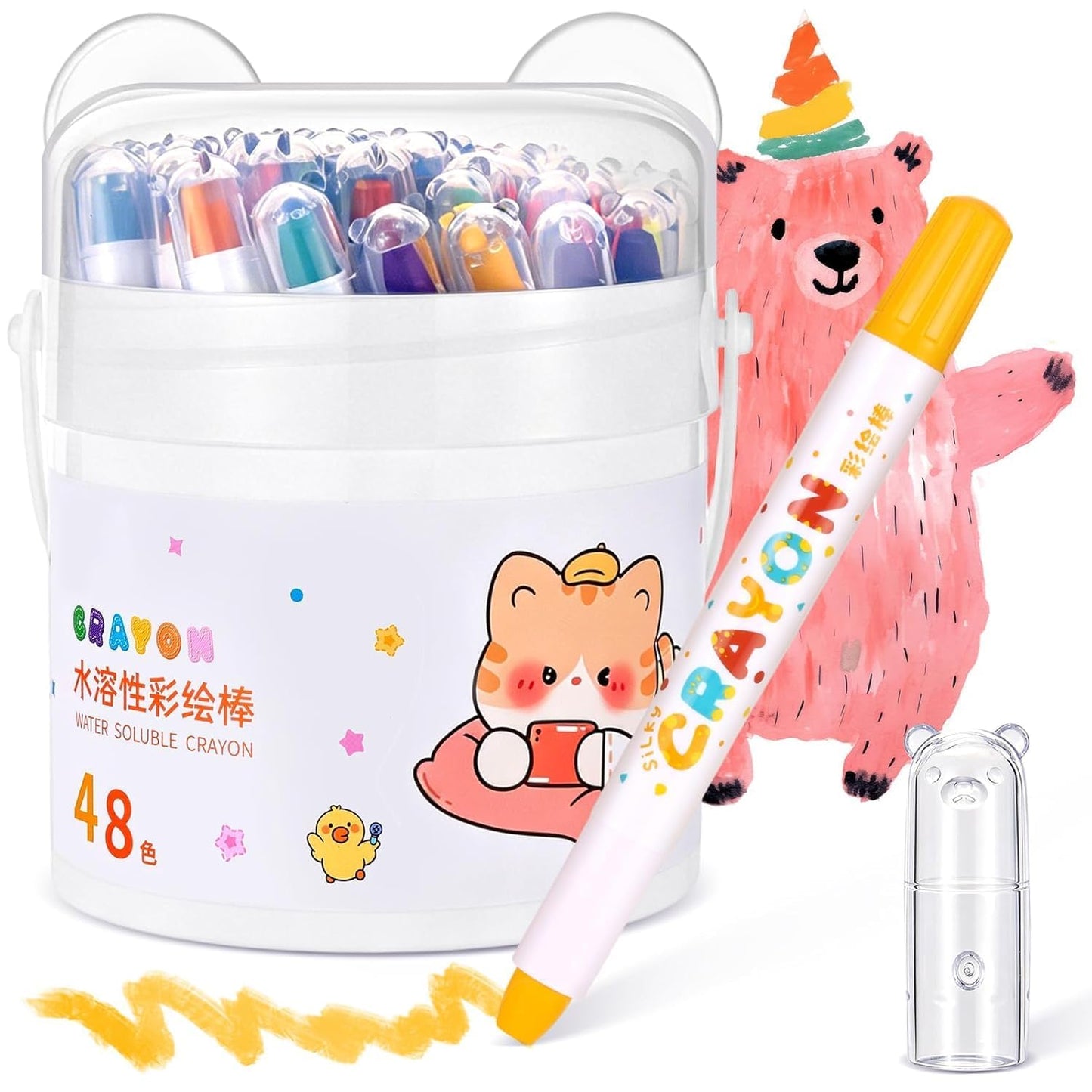 48 Colors Twist Crayons Set for Kids, Toddlers & Students - Toylivo