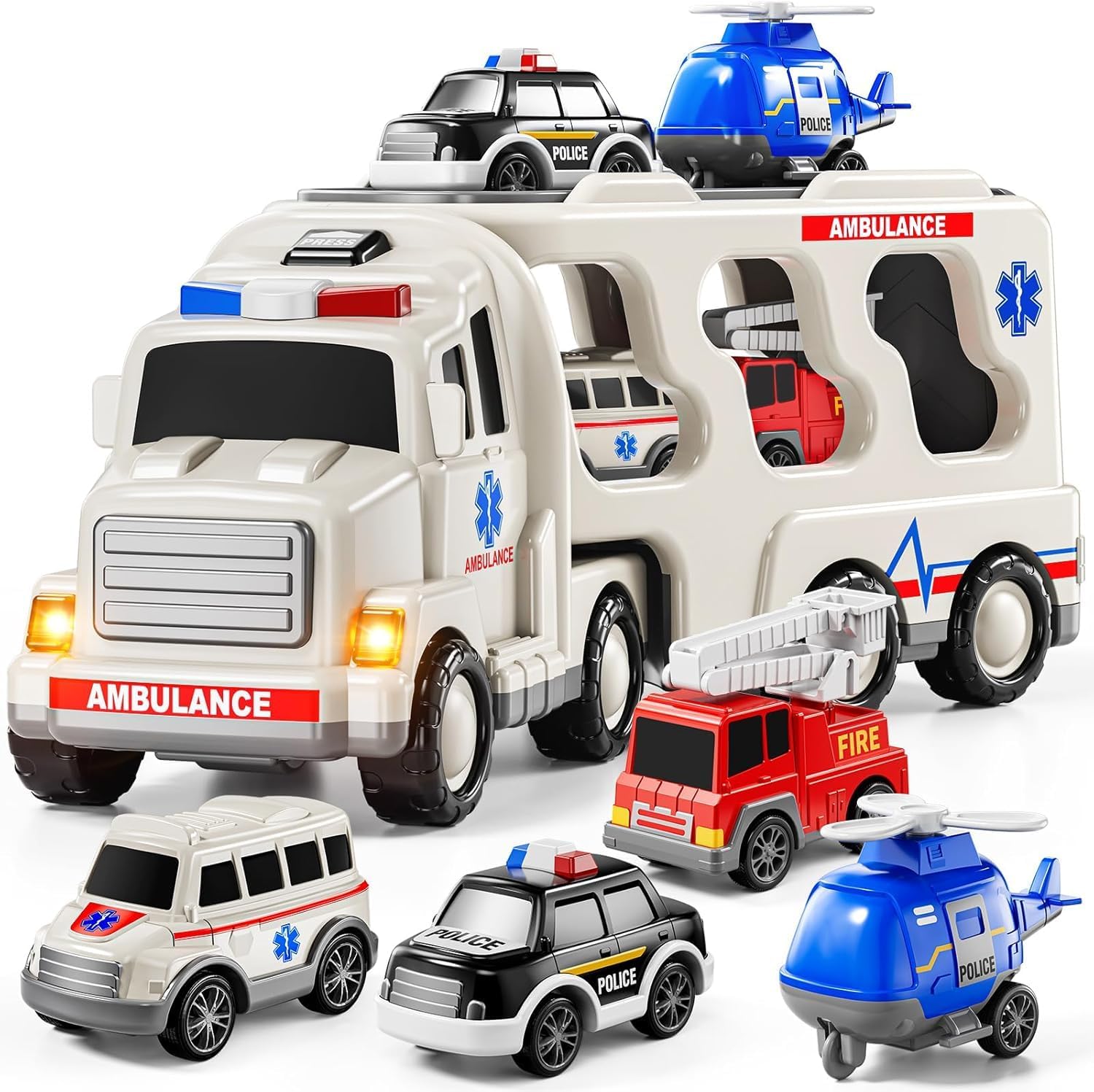 5 in 1 Ambulance Vehicle Toddler Truck Toys - Toylivo