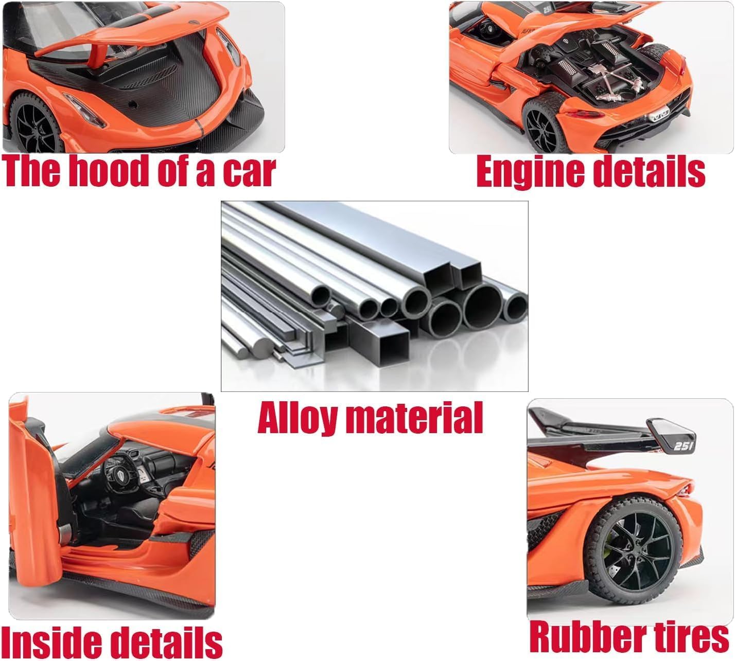 1:32 Koenigseg Model Car - Multicolor - image 6