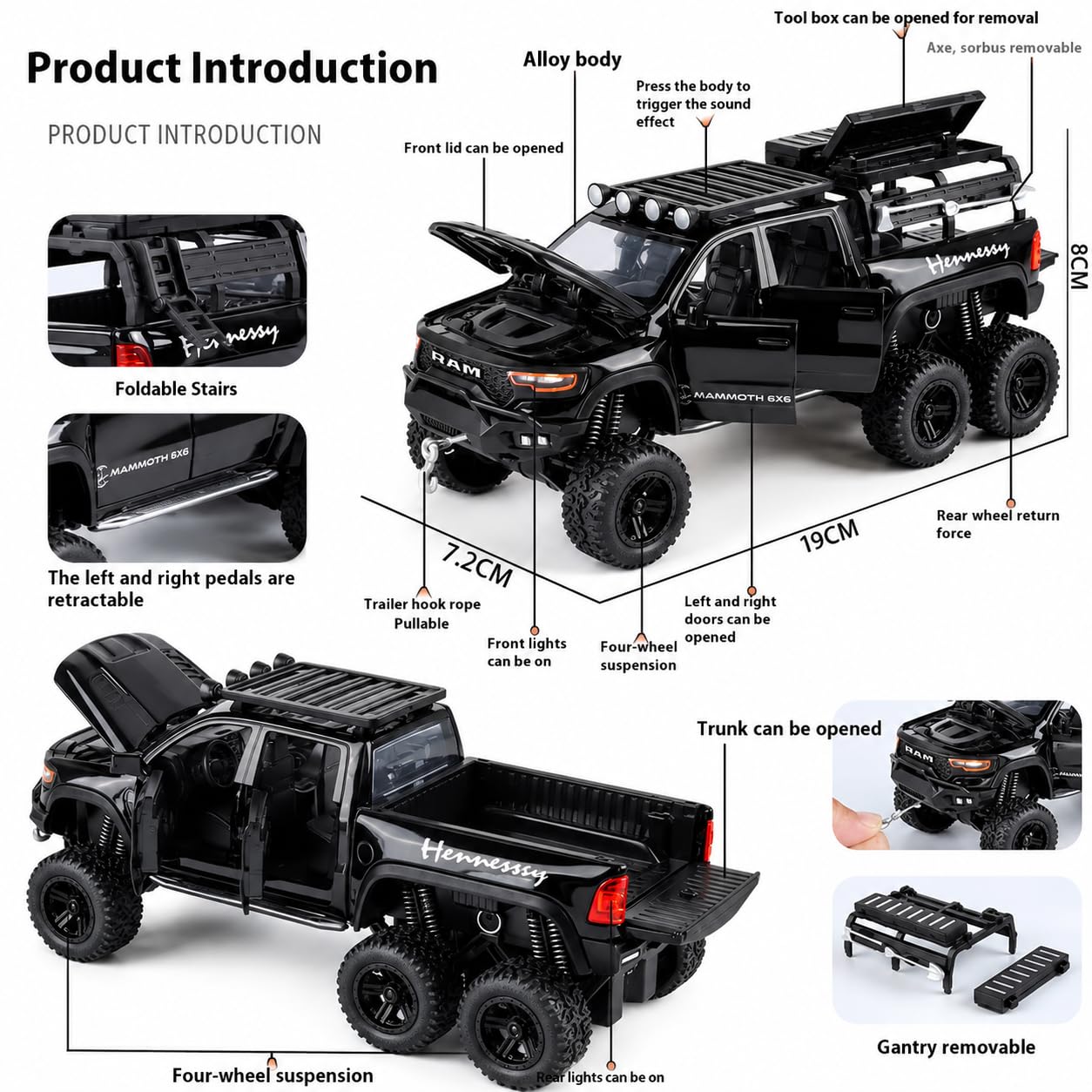1:32 Dodge Tyrannosaurus Rex RAM 1500 TRX 6x6 - Multicolor - image 2