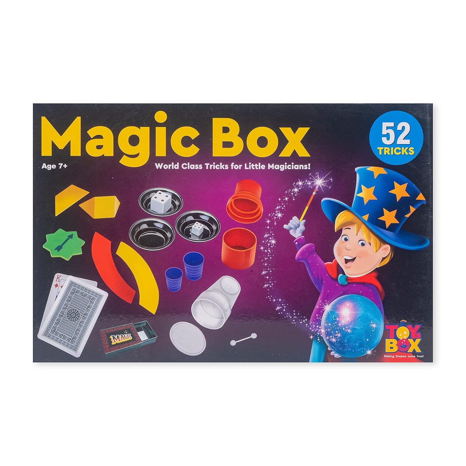Magic Box 52 Tricks for Kids - Magic Tricks Set with Step-by-Step Guide - Toylivo