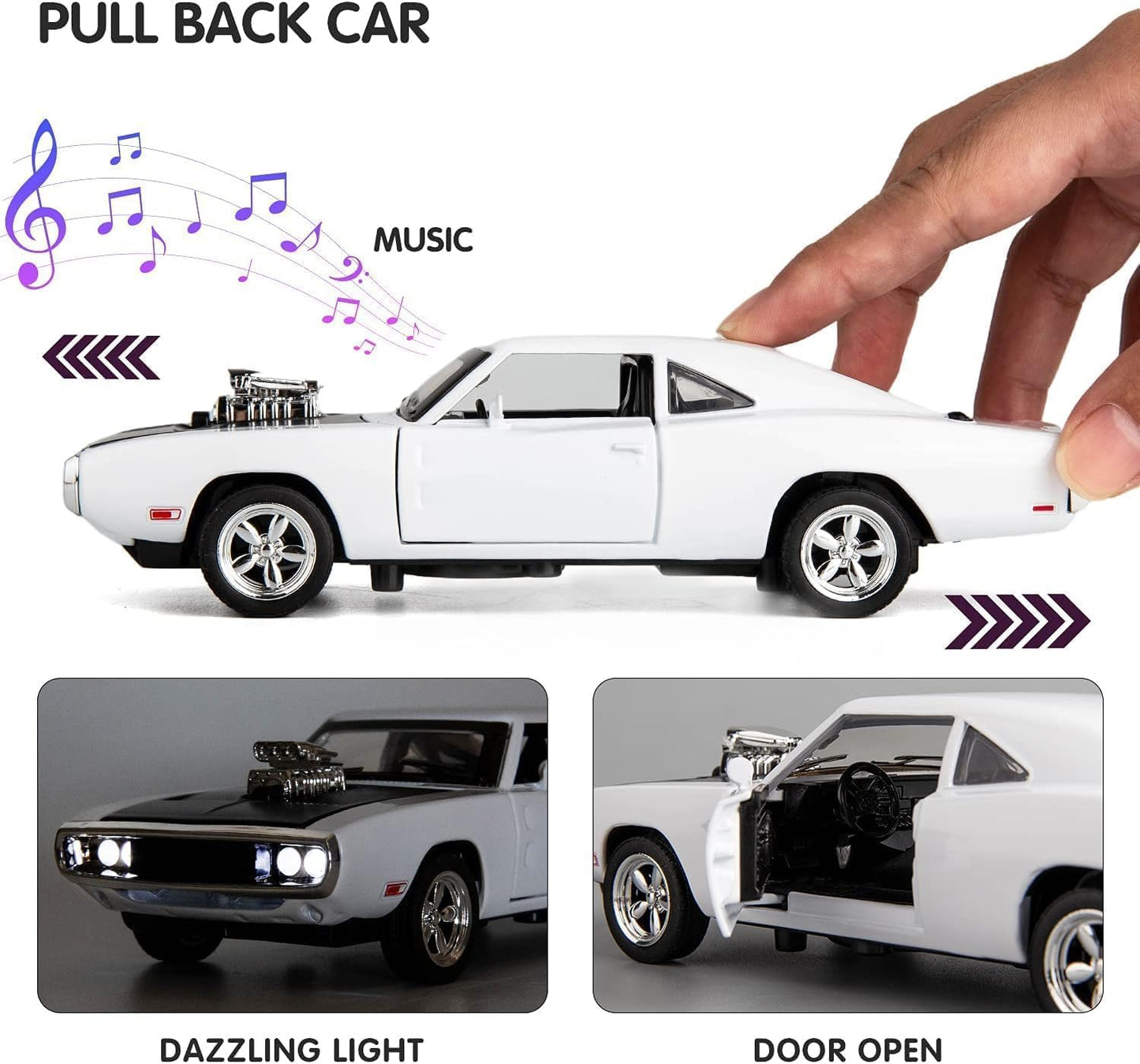 1:24 Dodge Charge F7 - White - image 2