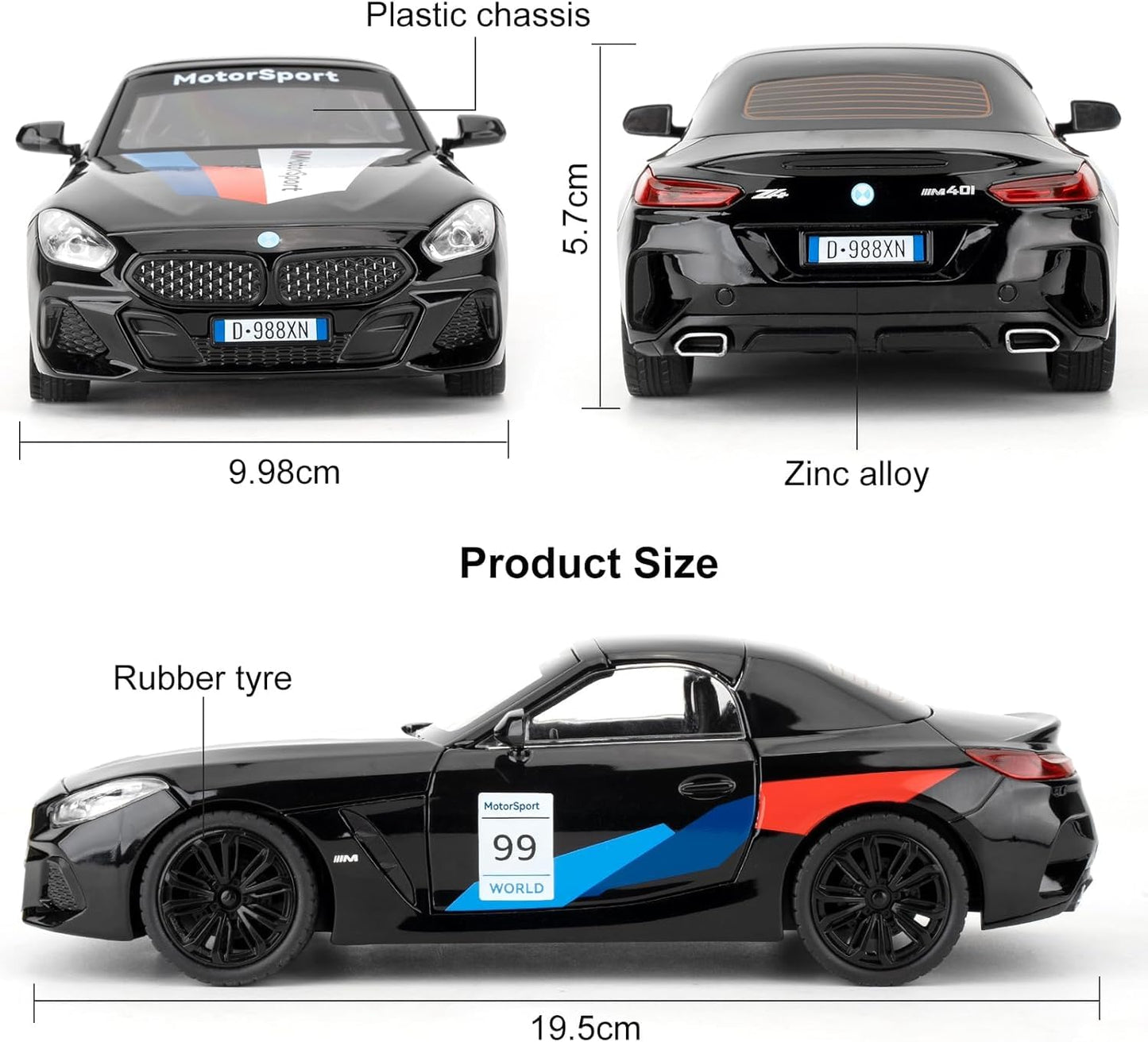 1:24 B-M-W Z4 - Black - image 3