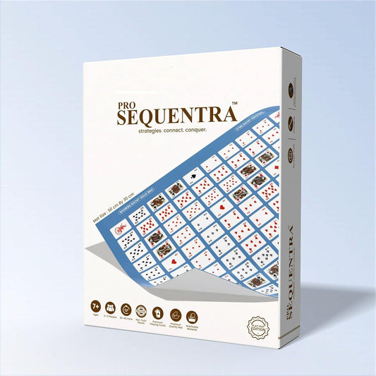Sequence Strategy Board Game for Kids & Adults with Washable Mat - Toylivo