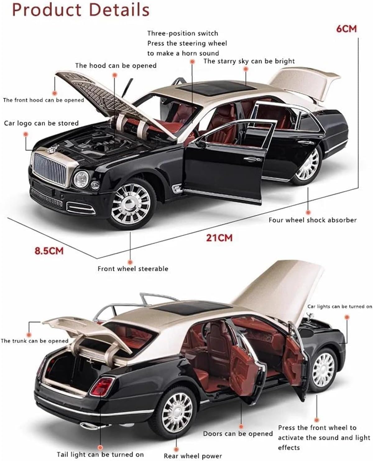 1:24 Bentlley Mulsanne - White - image 5