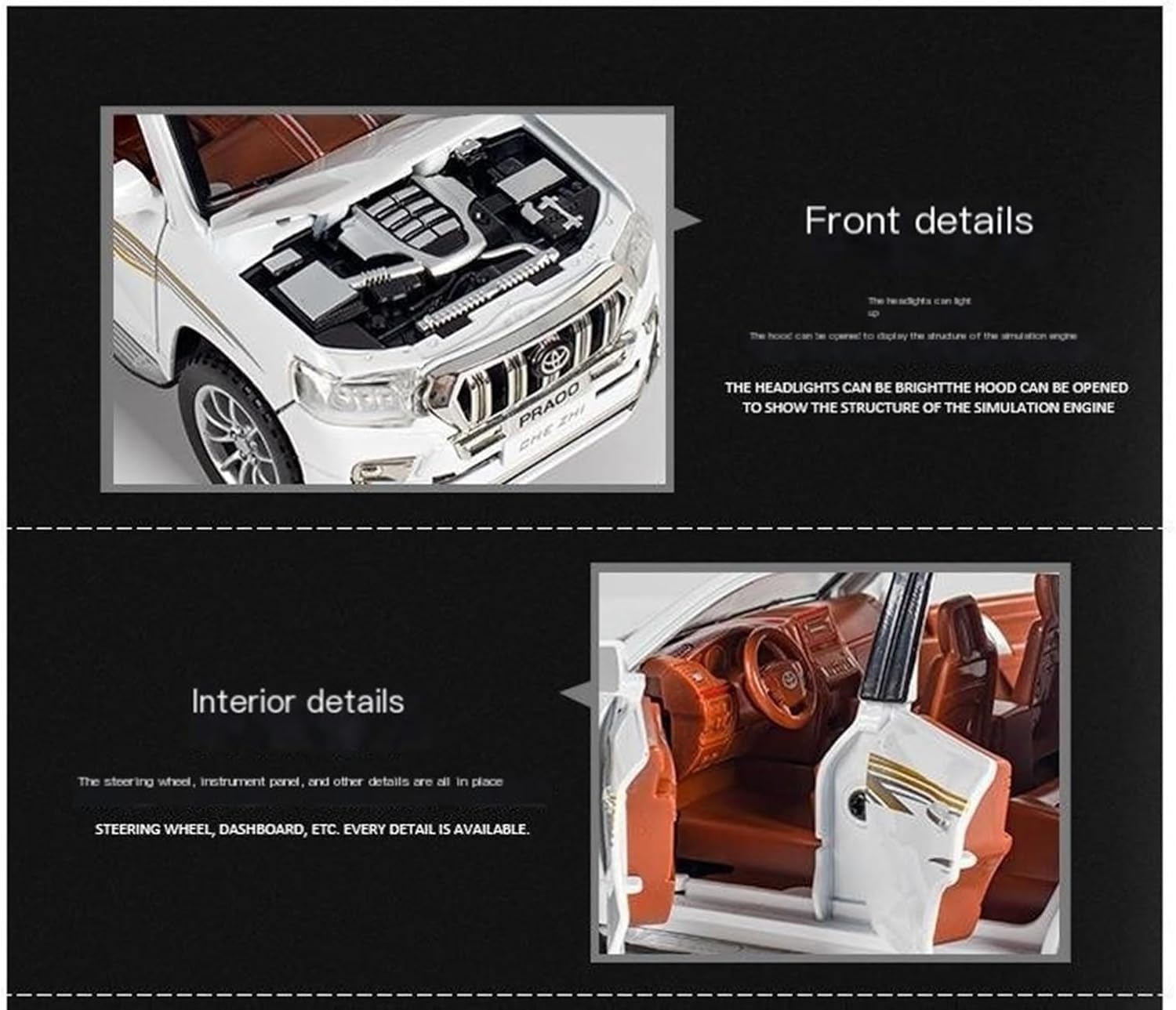 1:24 Toyota Prado - Black - image 4