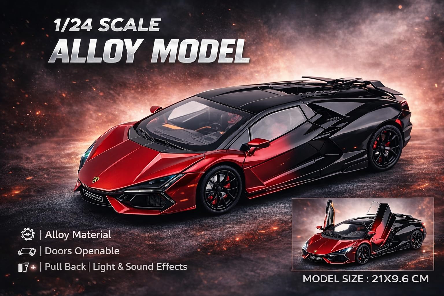 1:24 Lamborghini Revuelto Sport-Red - Red - image 2