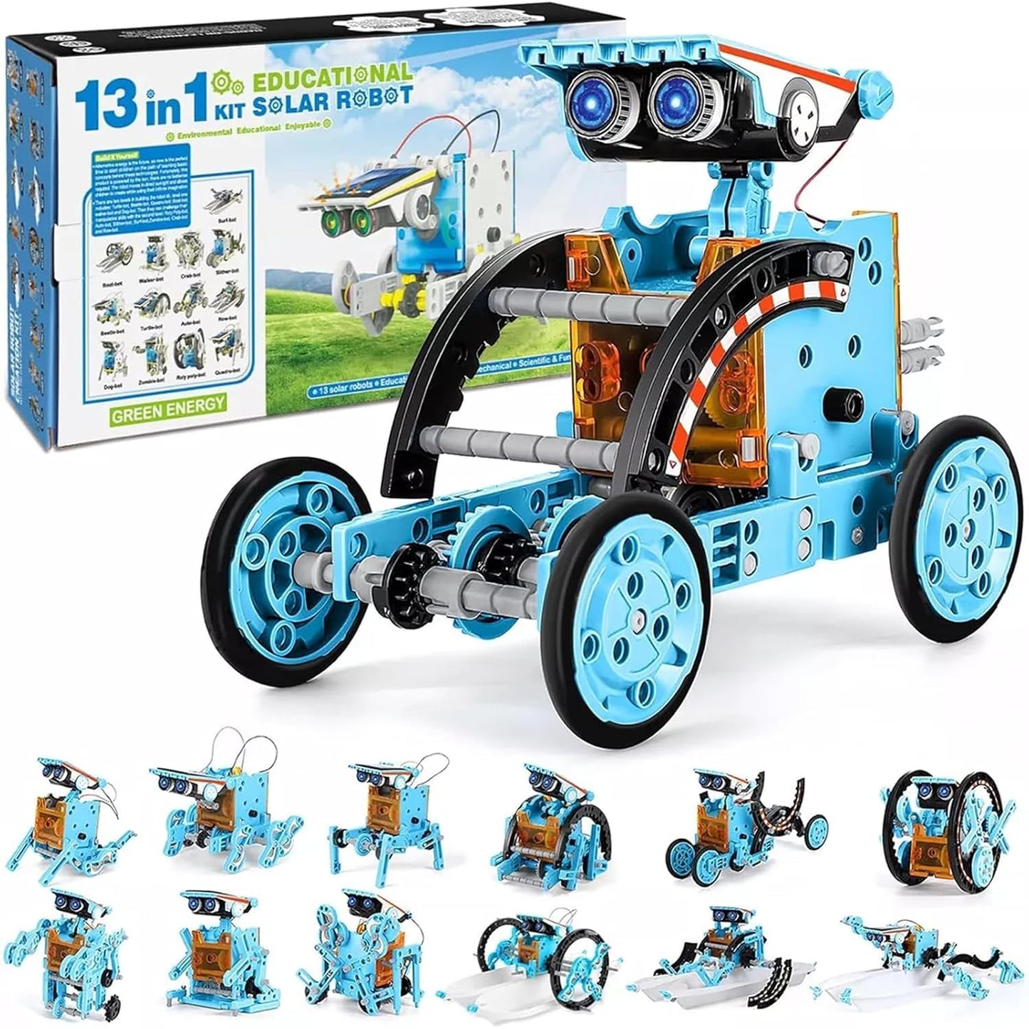 Solar Robot Kit 13 in 1 DIY Educational STEM Toy - Toylivo