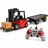 1:24 RC Flatbed Forklift Truck with Trailer, Light, Sound & Spray (11CH)