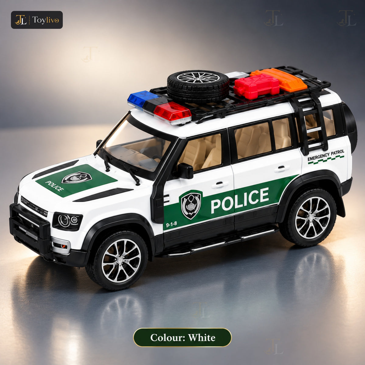 1:22 die-cast police SUV model – white