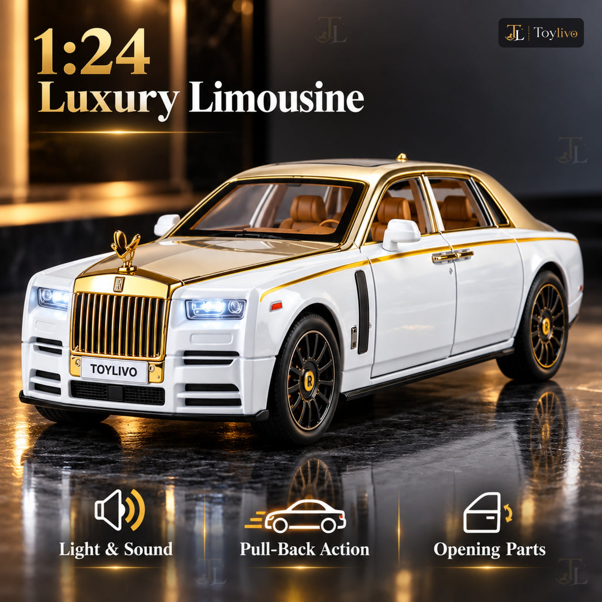 1:24 Die-Cast Rolls Royce Luxury Car – features