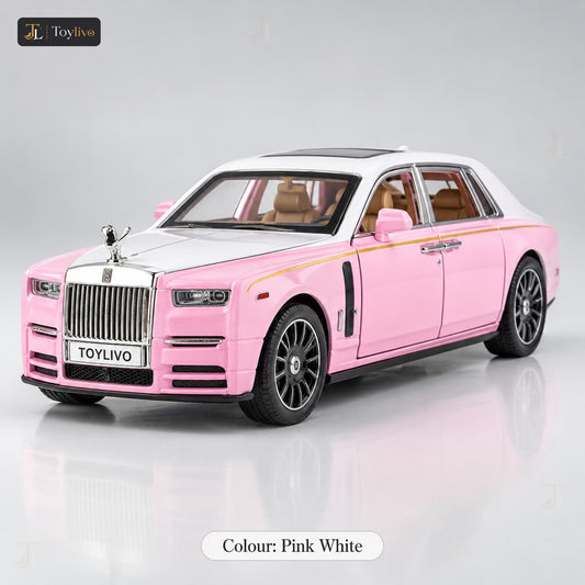 1:24 Die-Cast Rolls Royce Luxury Car – pink white