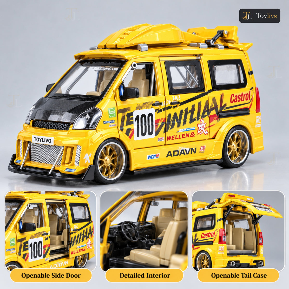 1:24 Die-Cast Camper Van Model – features