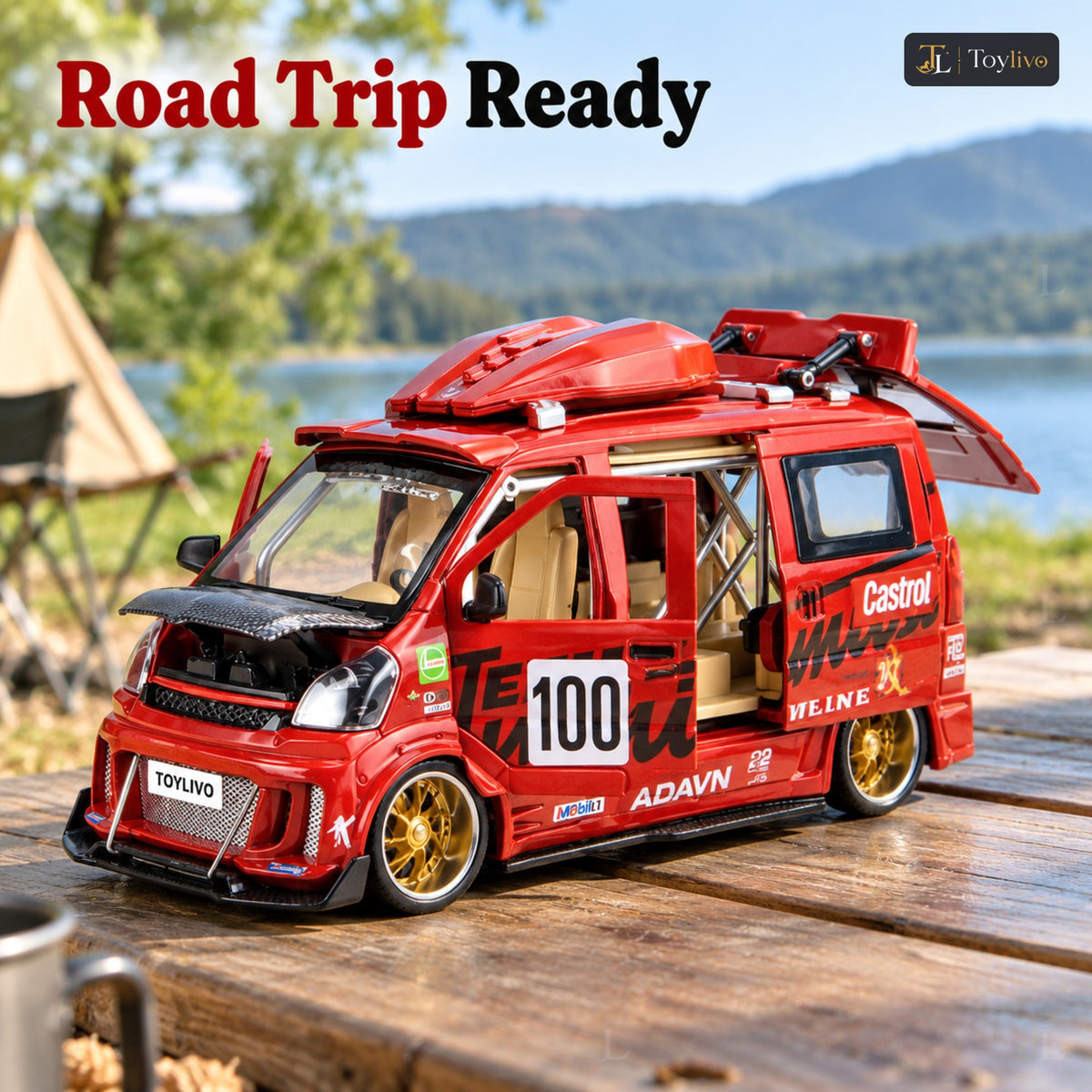 1:24 Die-Cast Camper Van Model – features