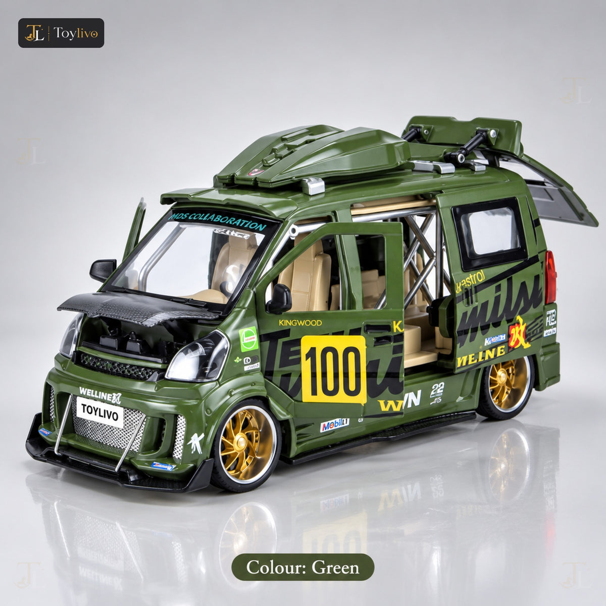 1:24 Die-Cast Camper Van Model – green