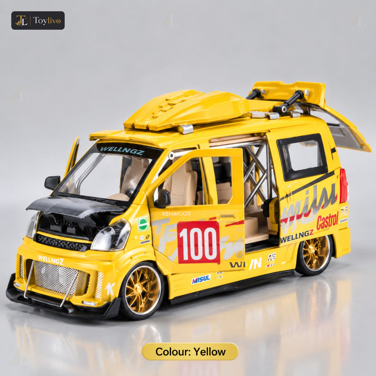 1:24 Die-Cast Camper Van Model – yellow