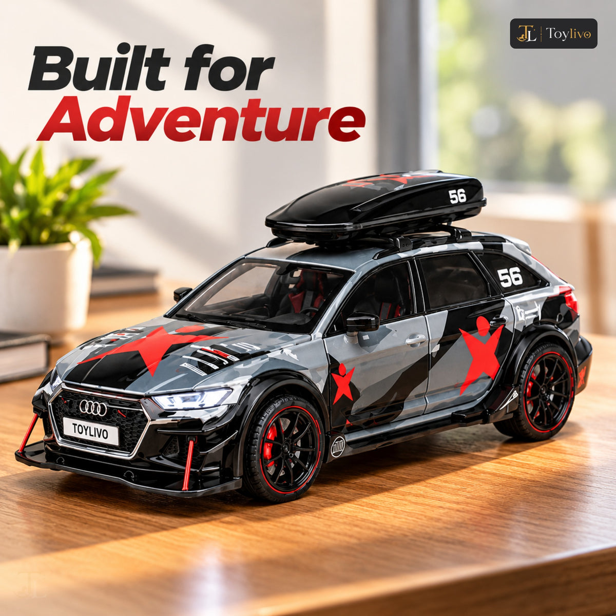 1:24 Die-Cast Audi RS Rally SUV Model – features