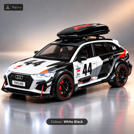 1:24 Die-Cast Audi RS Rally SUV Model – white black