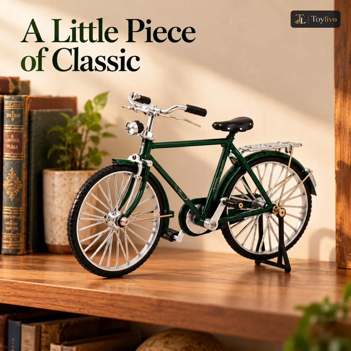 1:10 Die-Cast Classic Bicycle Model – features