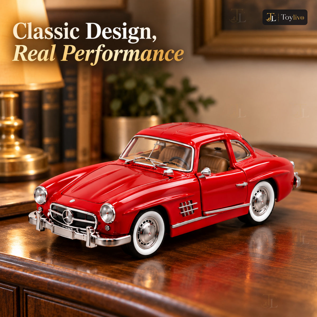 1:24 die-cast classic car model – features