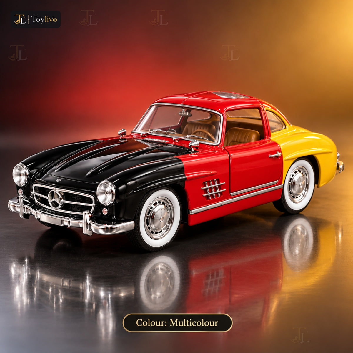 1:24 die-cast classic car model – multicolour