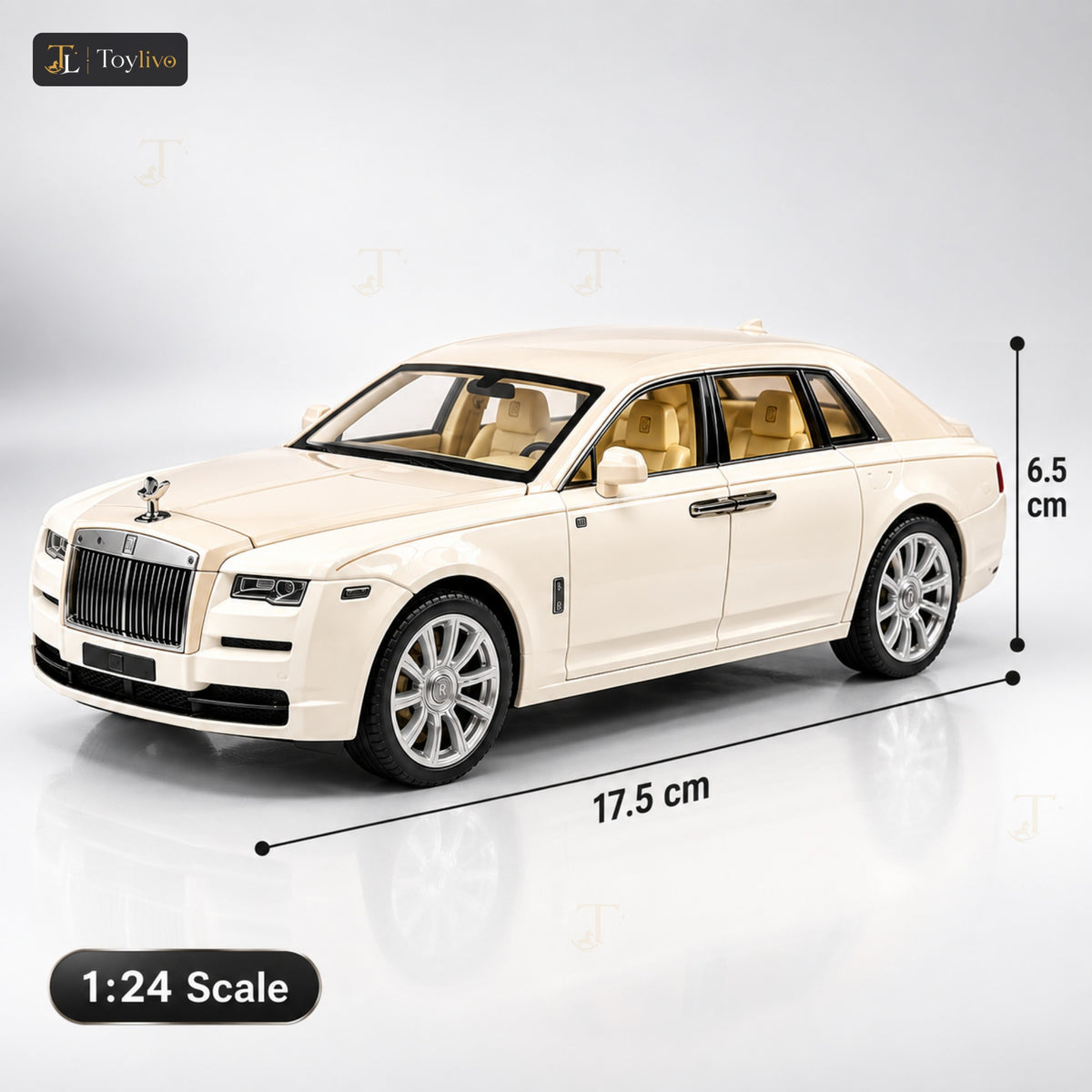 1:24 die-cast Rolls Royce style luxury car model – features