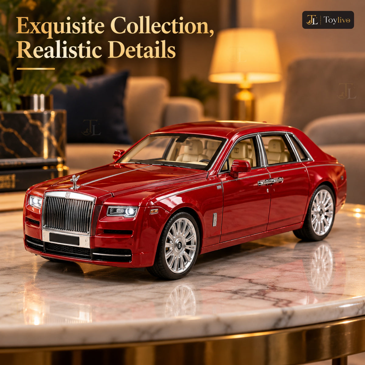 1:24 die-cast Rolls Royce style luxury car model – features