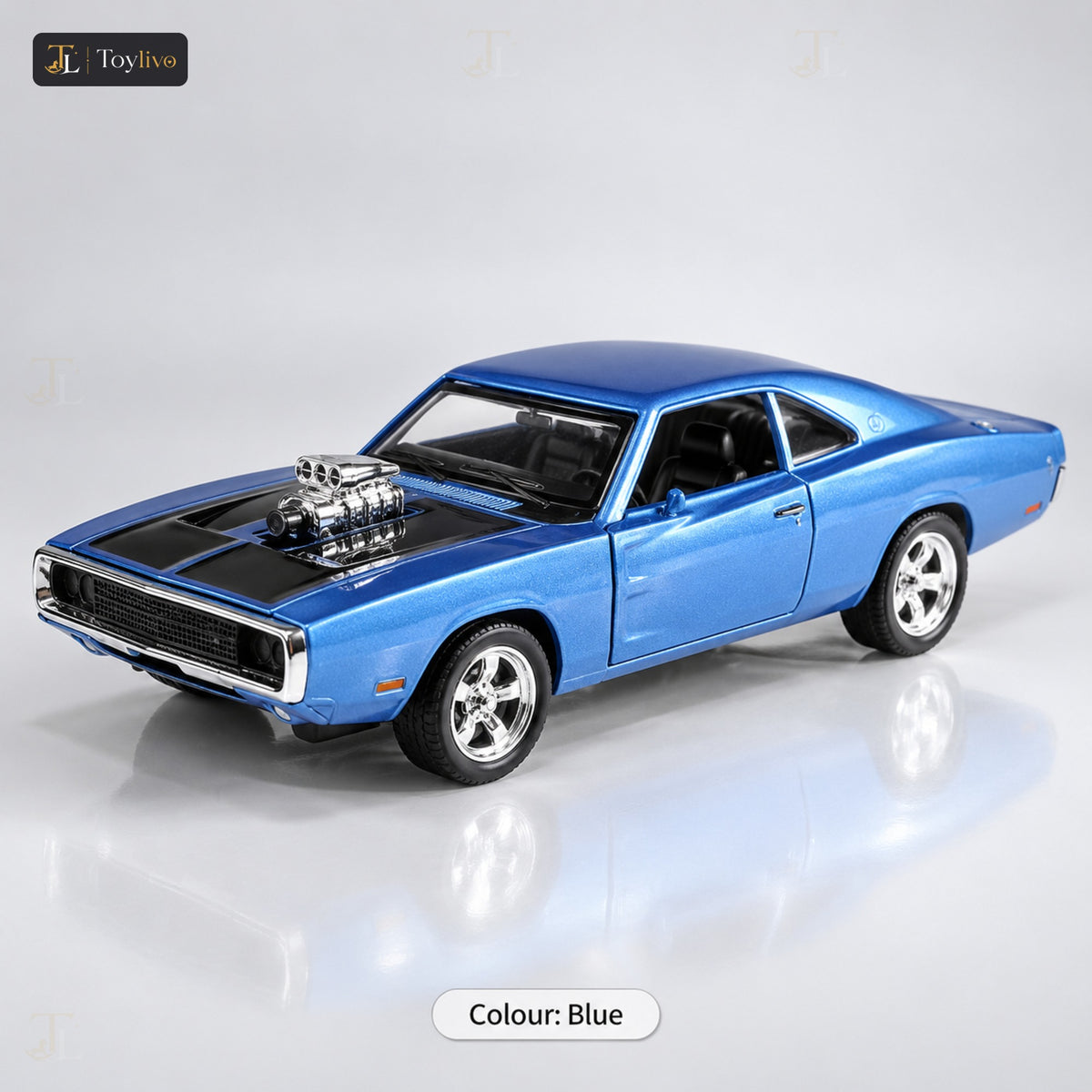 1:32 Die-Cast Classic Muscle Car – blue