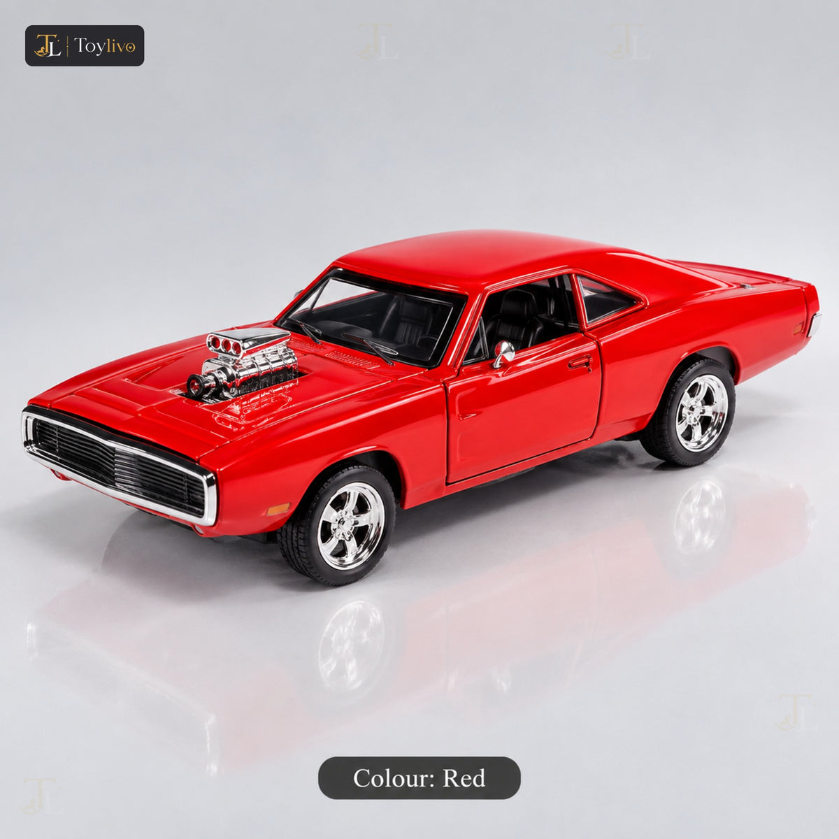 1:32 Die-Cast Classic Muscle Car – red