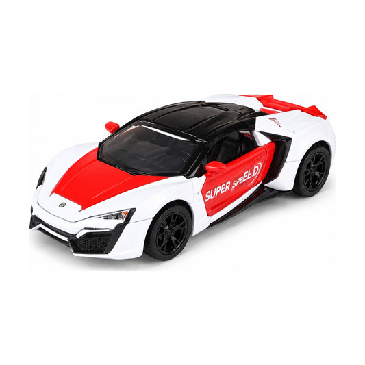 1:32 die-cast Lykan style sports car – white
