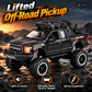 lifted off-road pickup toy truck – black – Benefits